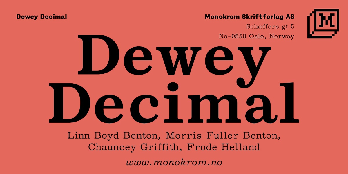 Font Dewey Decimal
