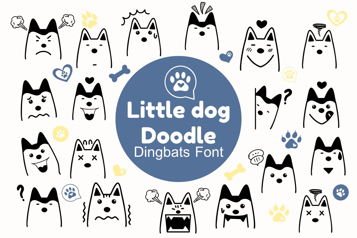 Font Little Dog Doodle