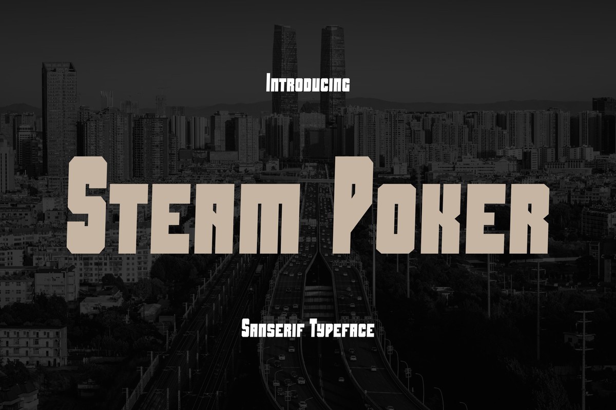 Font Steam Poker