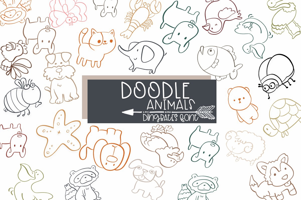 Font Doodle Animals