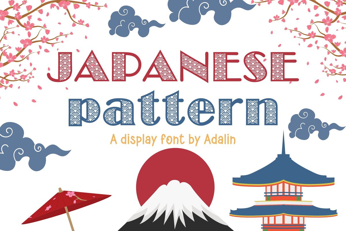Font Japanese Pattern
