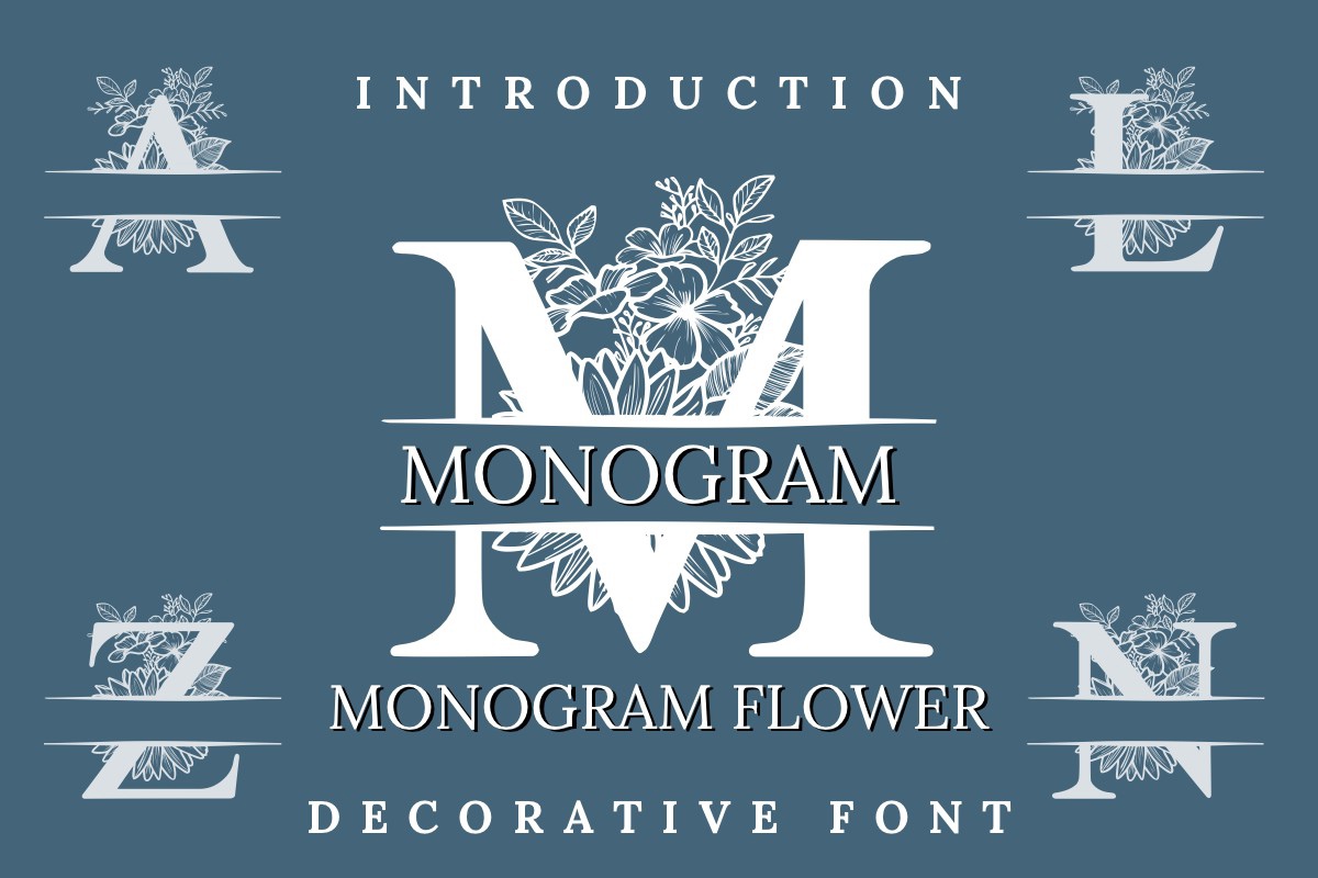 Font Monogram Flower