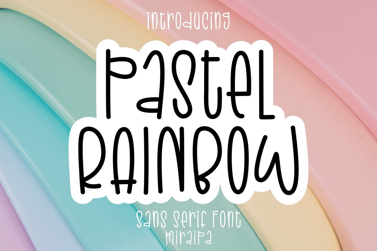 Font Pastel Rainbow