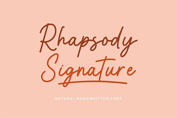 Font Rhapsody Signature