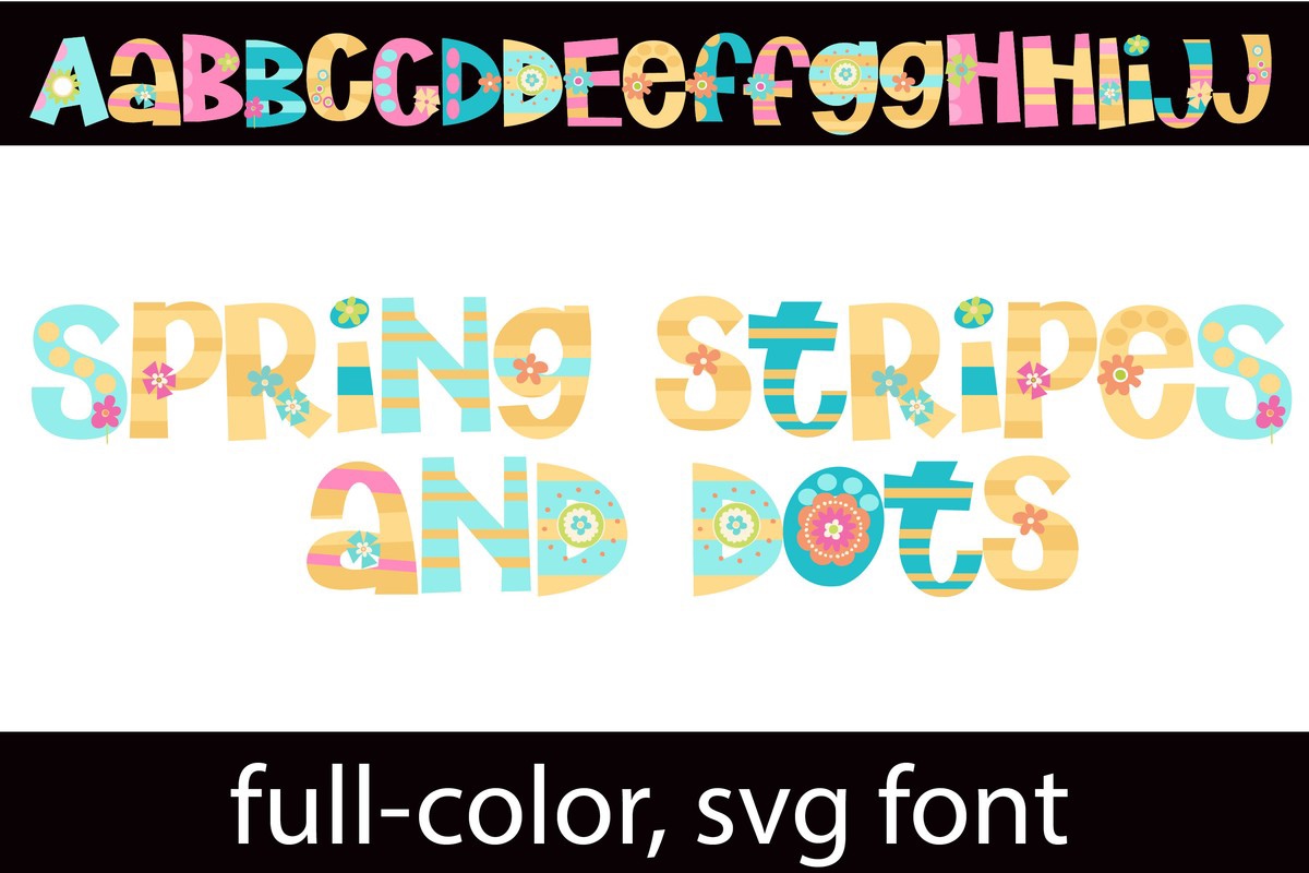 Font Spring Stripes and Dots