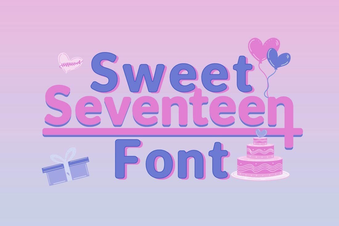 Font Sweet Seventeen
