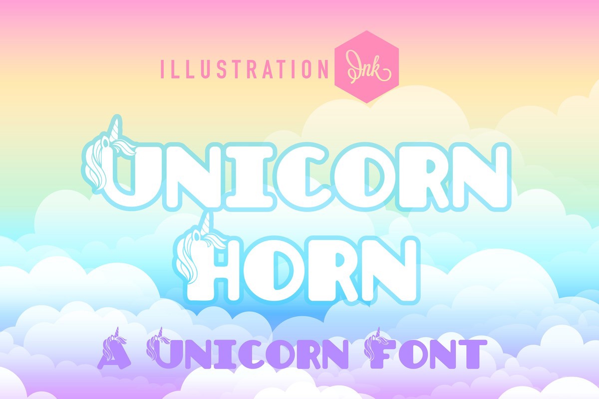 Font PN Unicorn Horn
