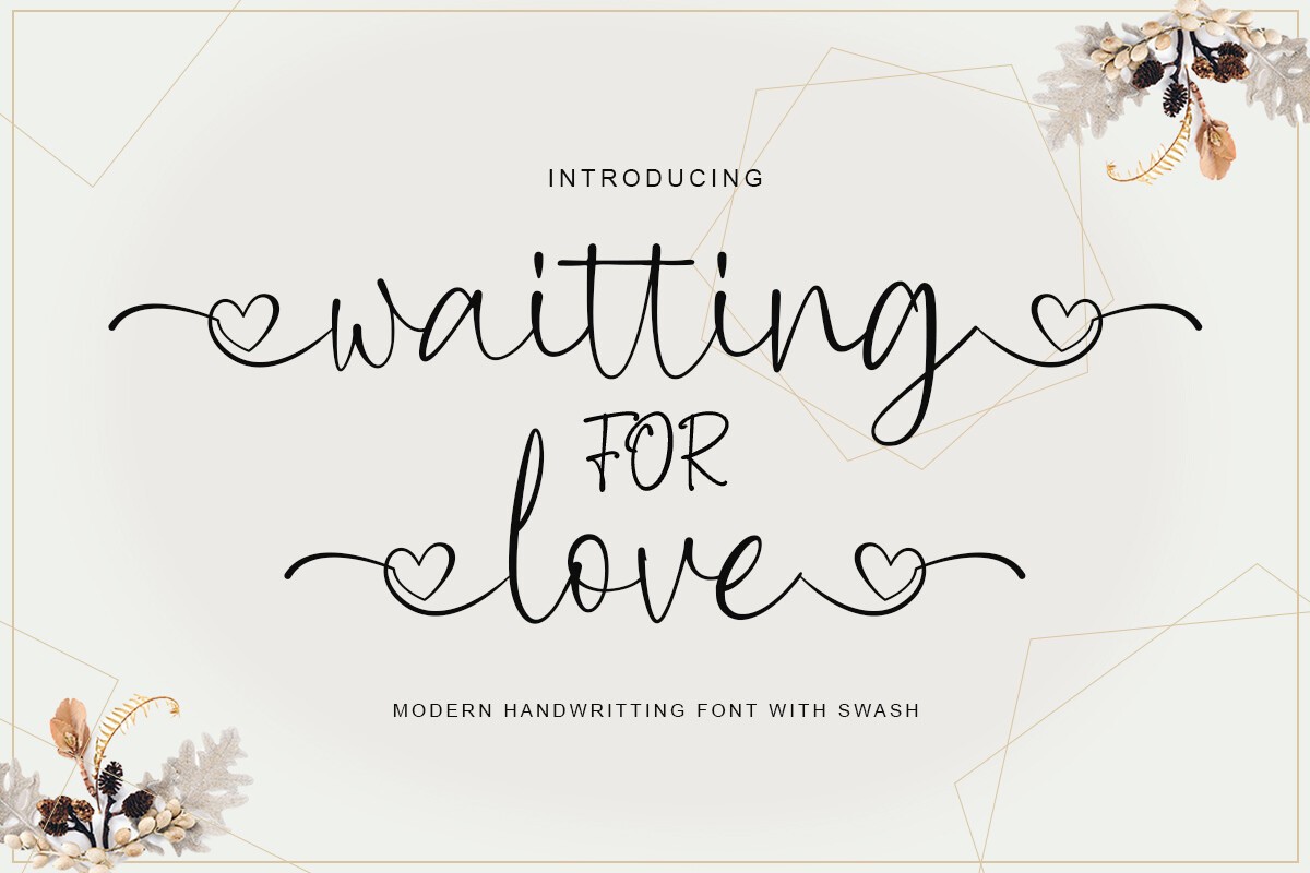 Font Waitting for Love