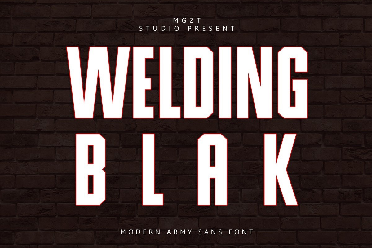 Font Welding Blak