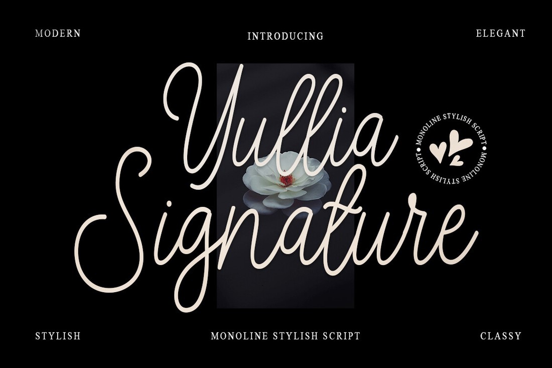 Font Yullia Signature 