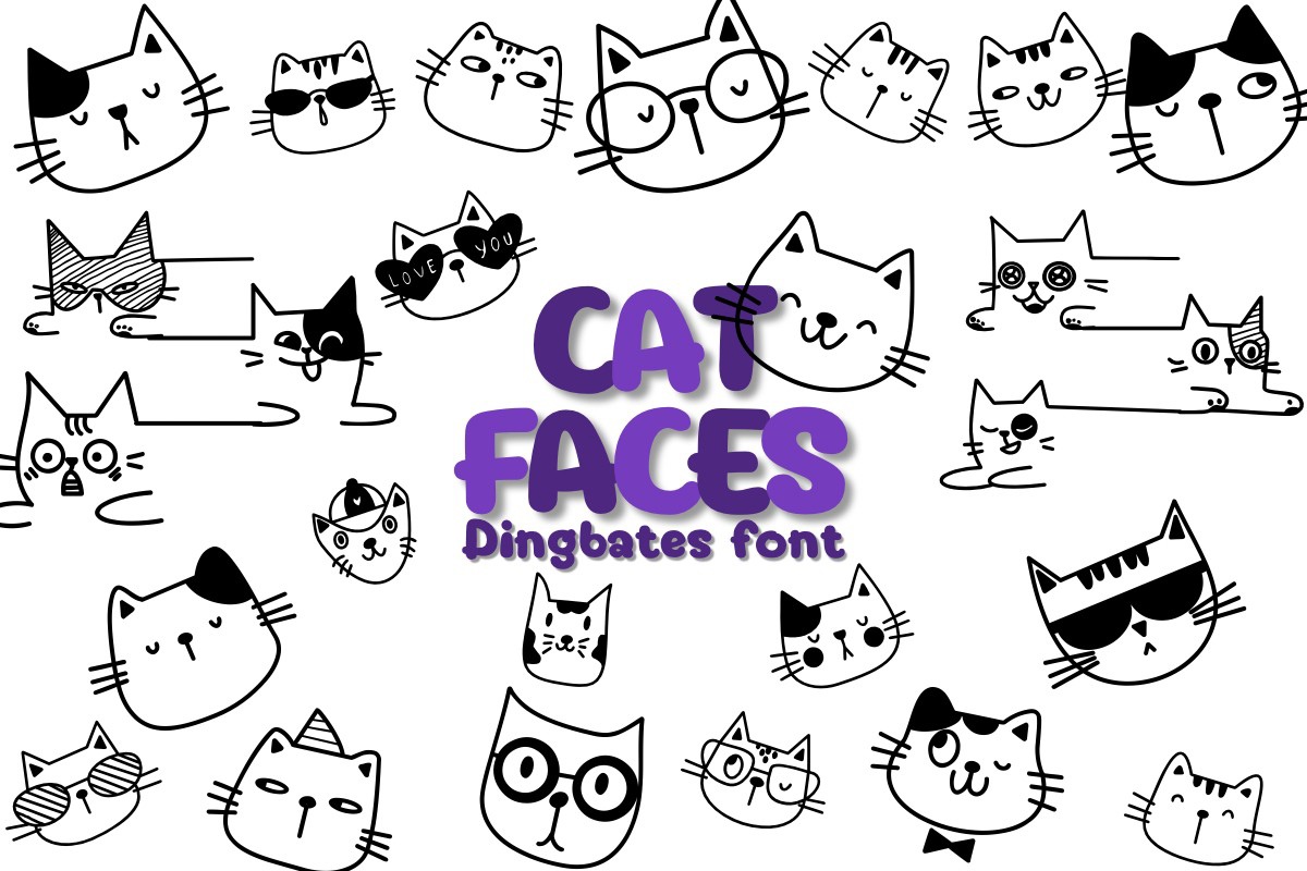 Font Cat Faces