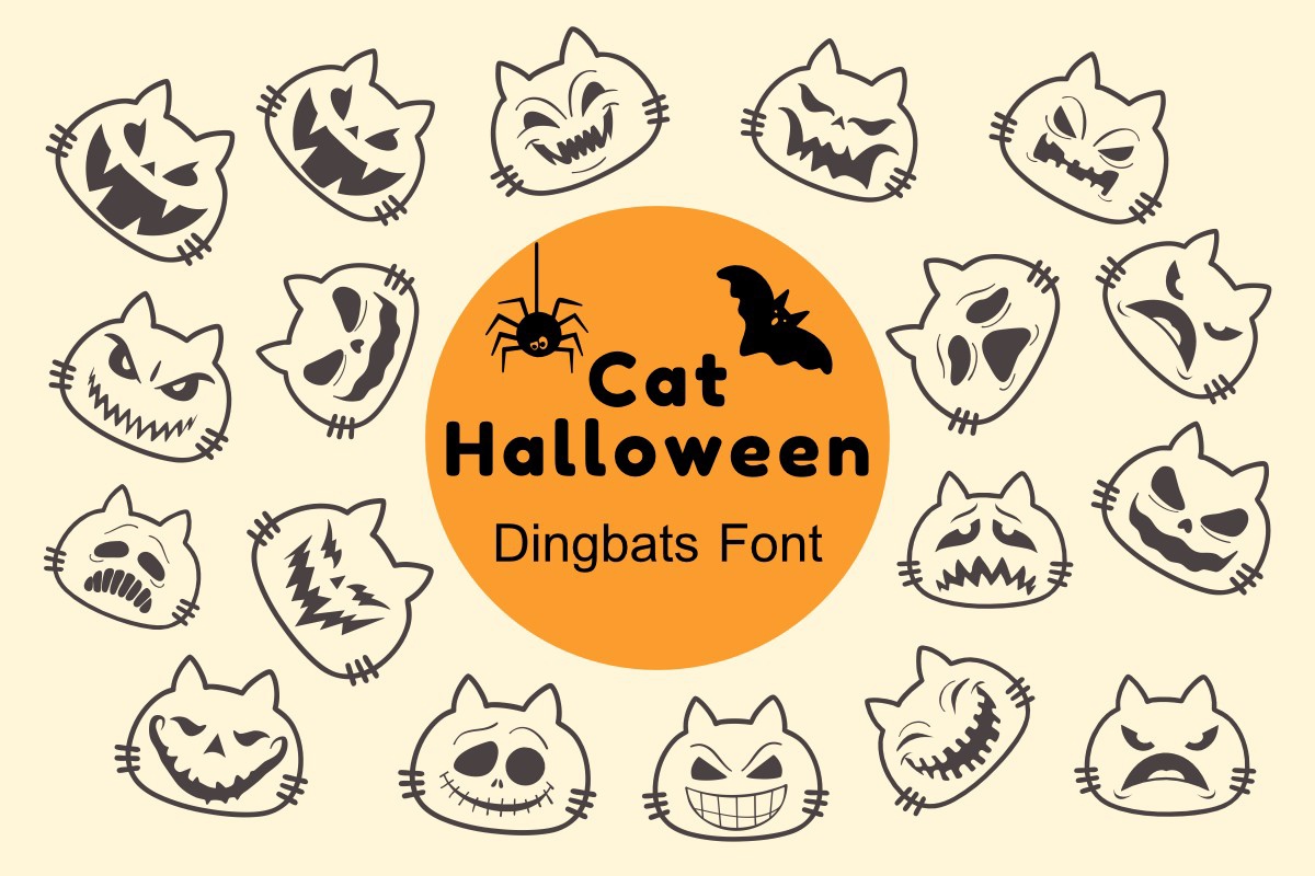 Font Cat Halloween