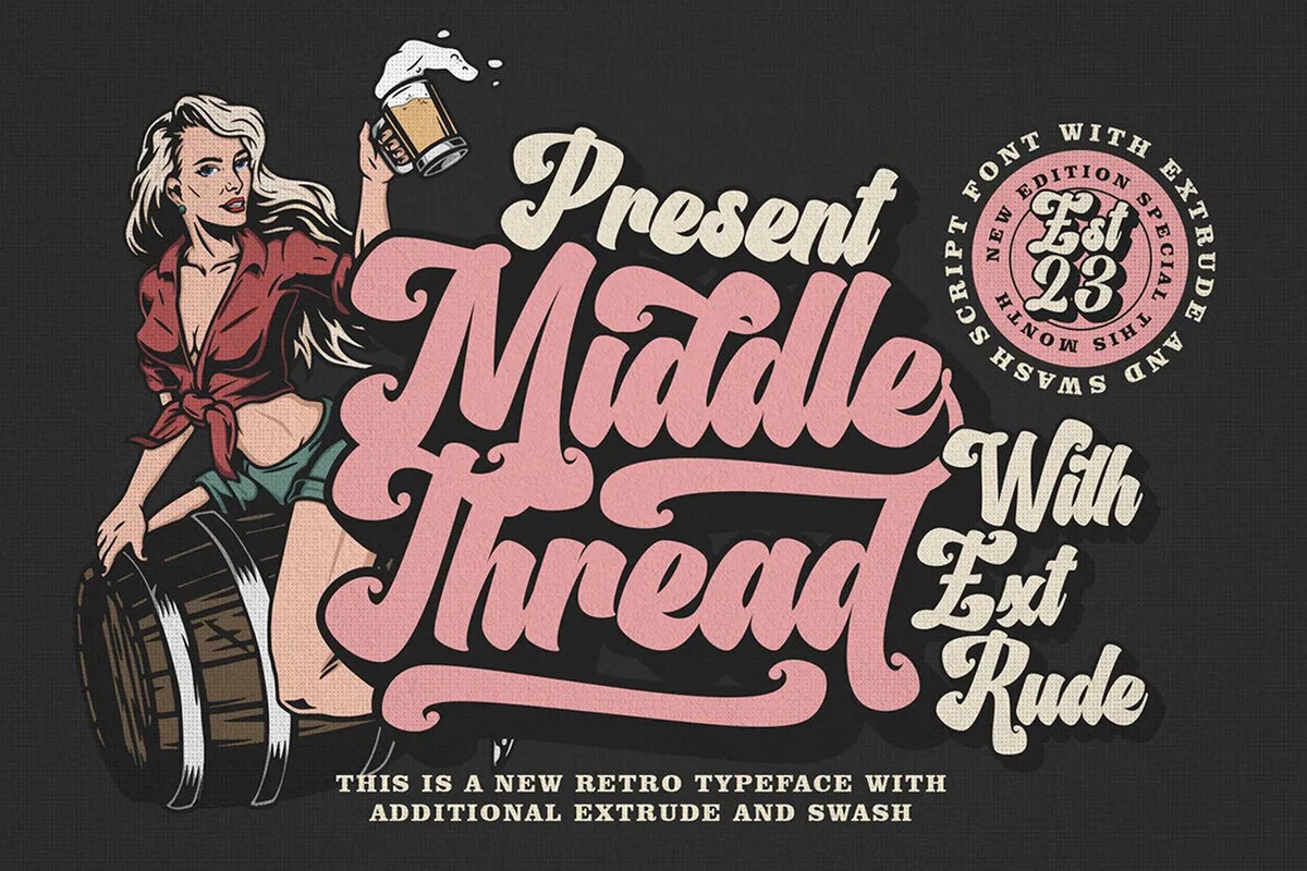 Font Middle Thread
