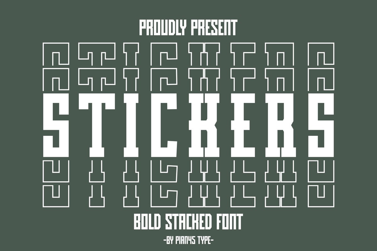 Font Stickers Stacked