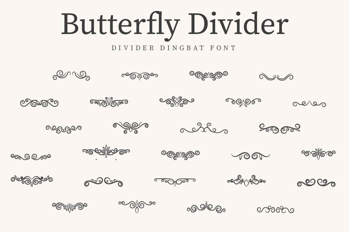 Font Butterfly Divider