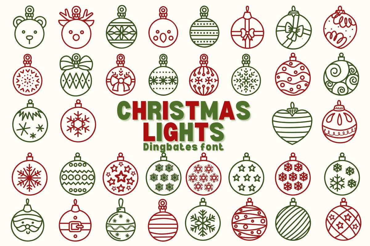 Font Christmas Lights