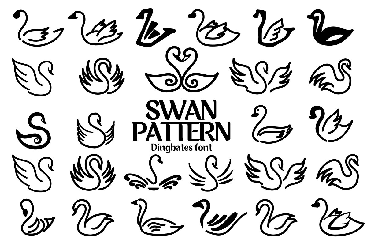 Font Swan Pattern