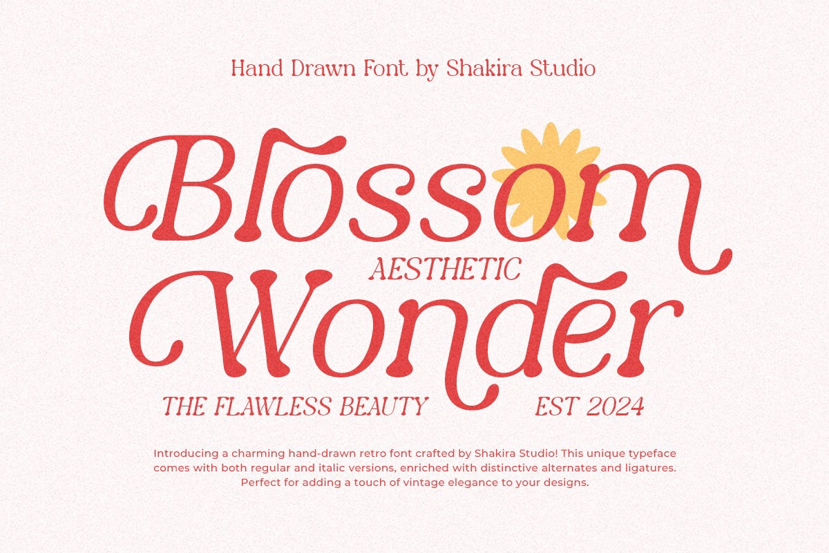 Font Blossom Wonder