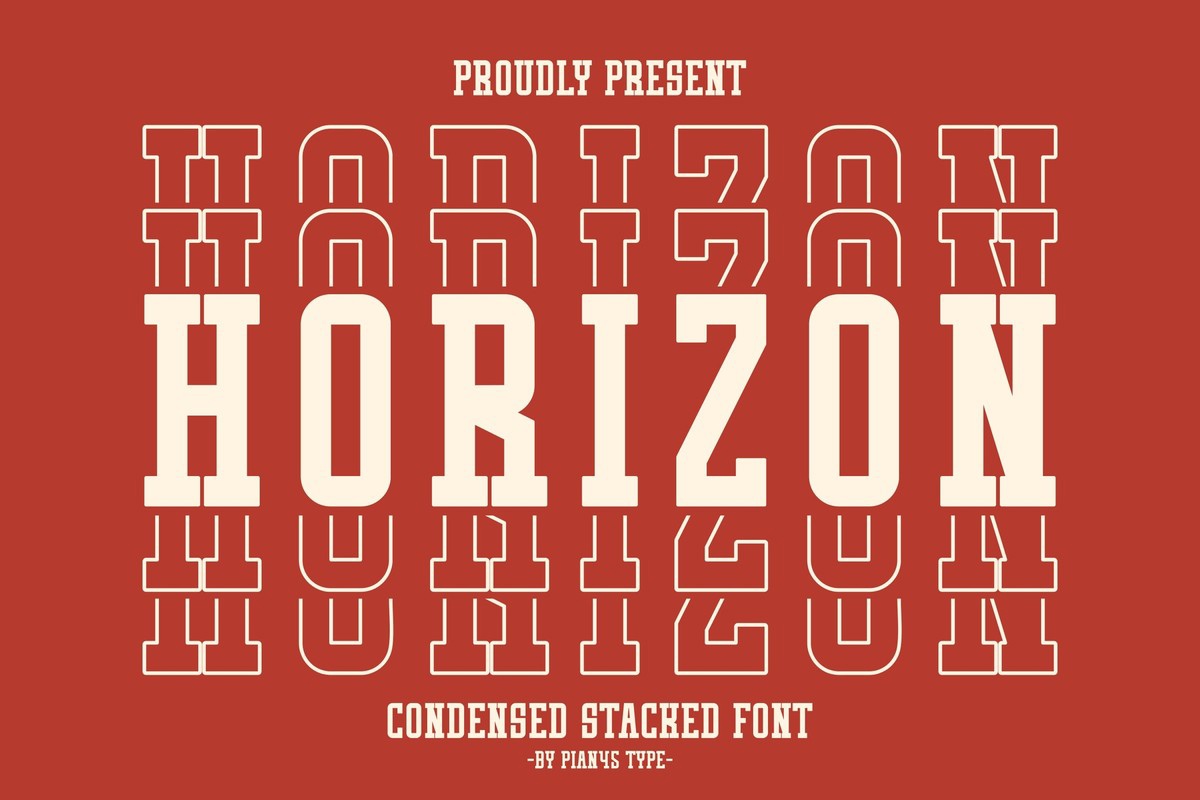 Font Horizon Stacked