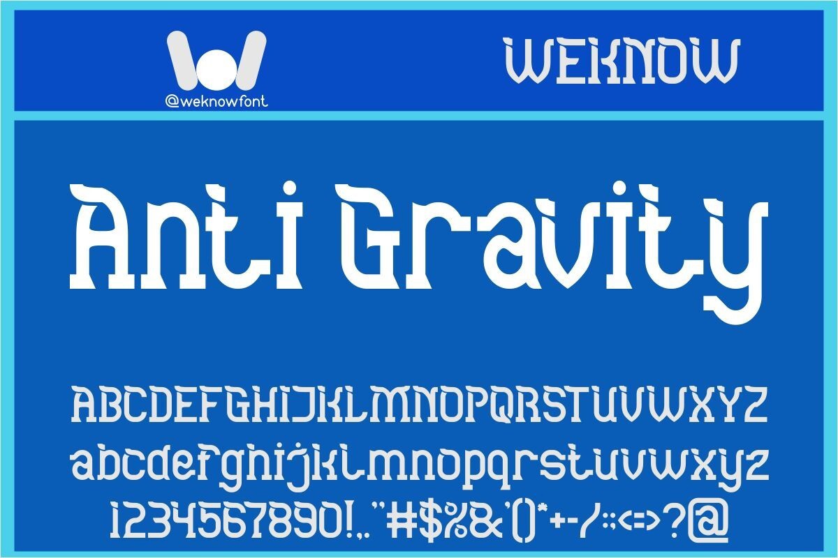 Font Anti Gravity