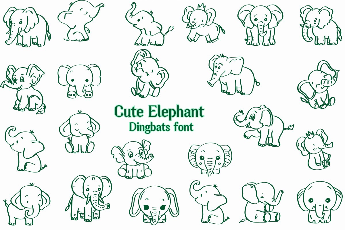 Font Cute Elephant