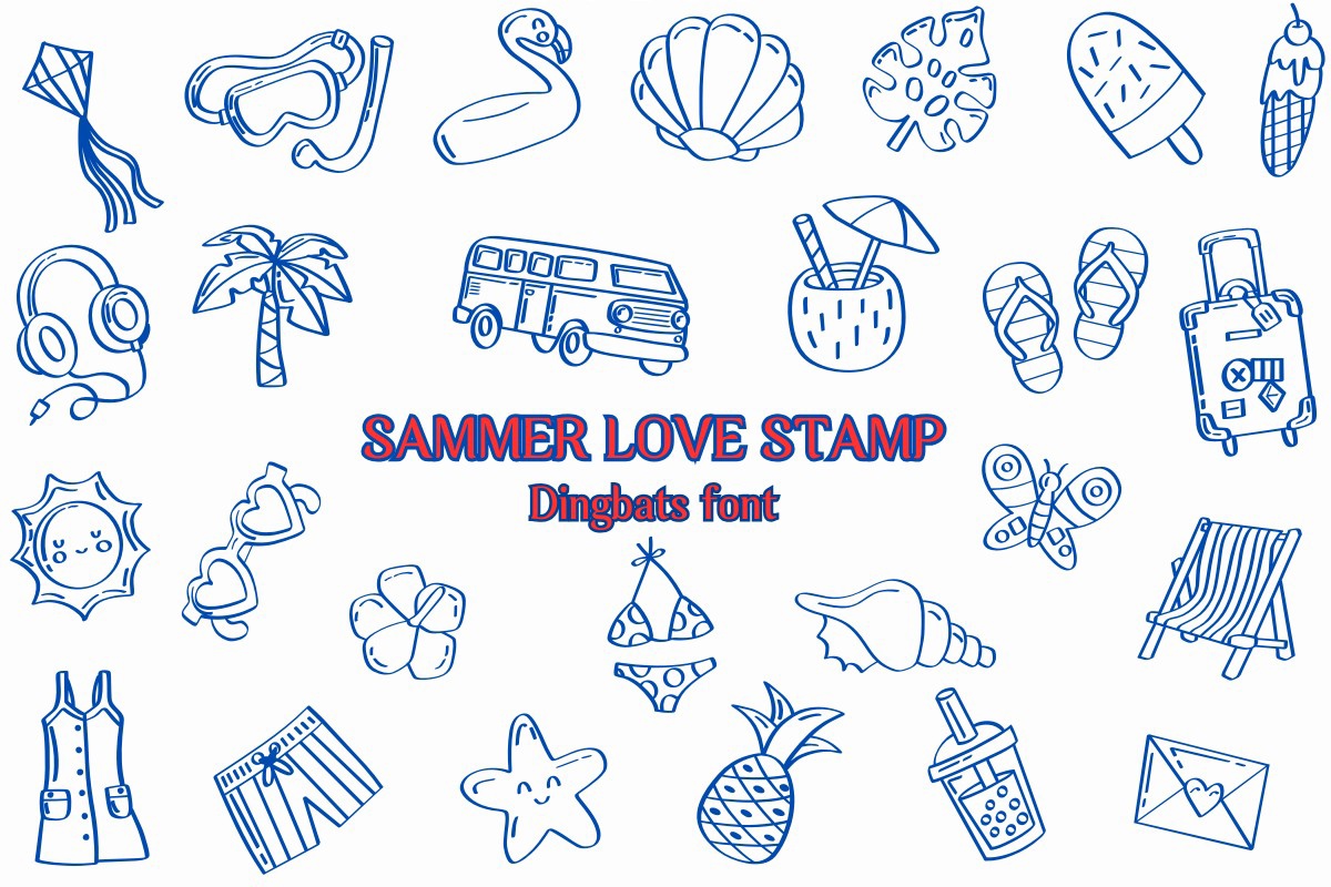 Font Sammer Love Stamp