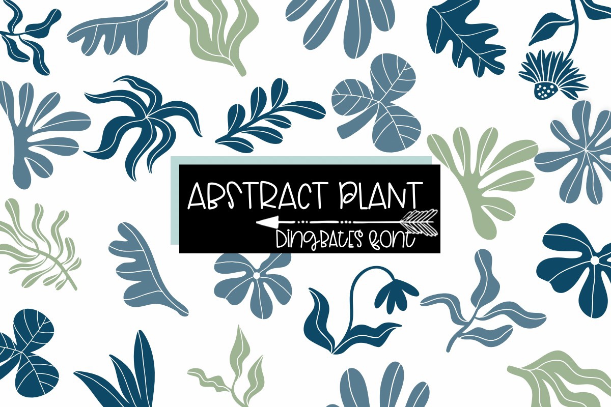 Font Abstract Plants