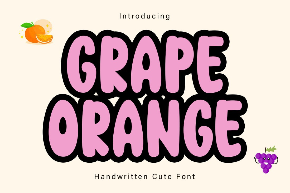 Font Grape Orange