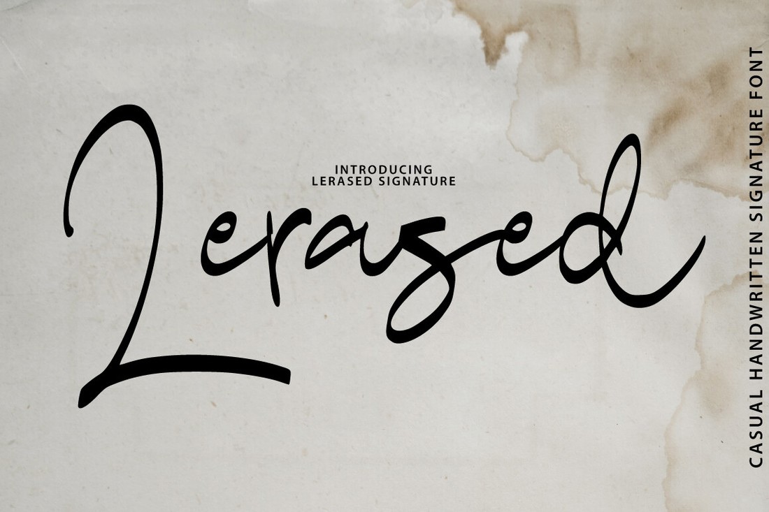 Font Lerased Signature