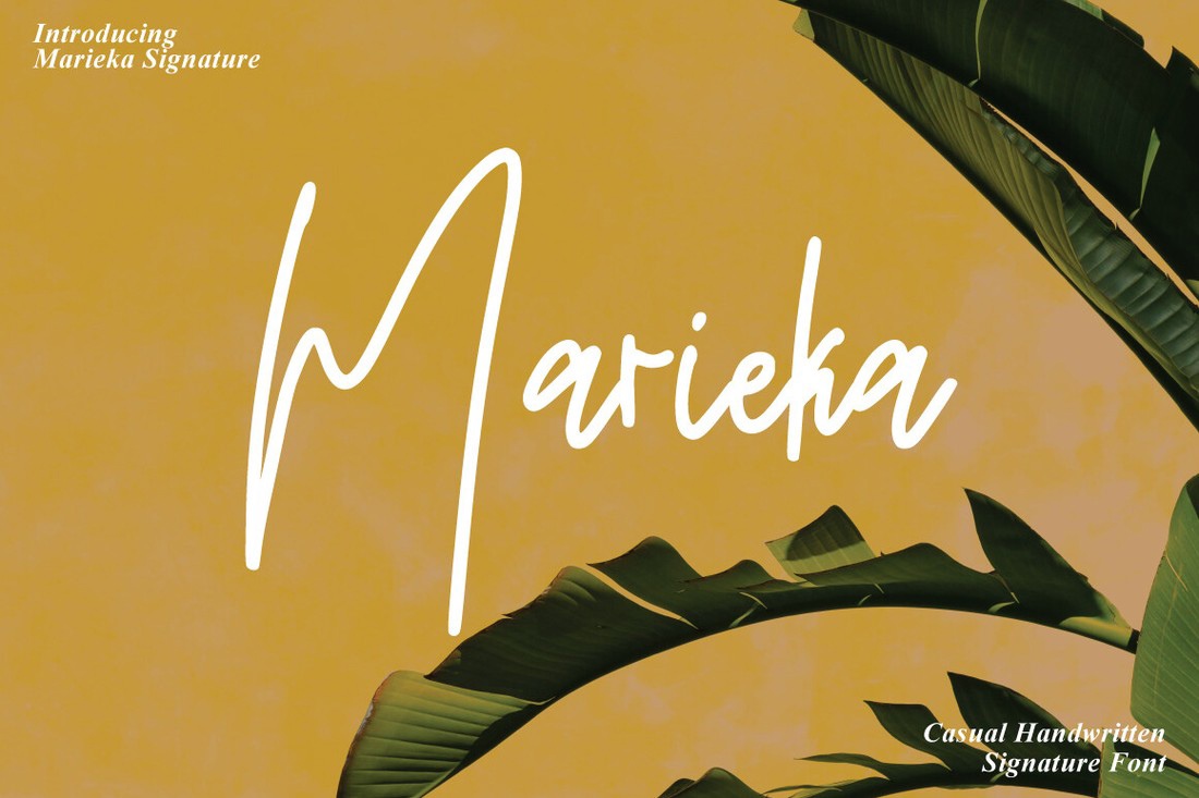 Font Marieka Signature