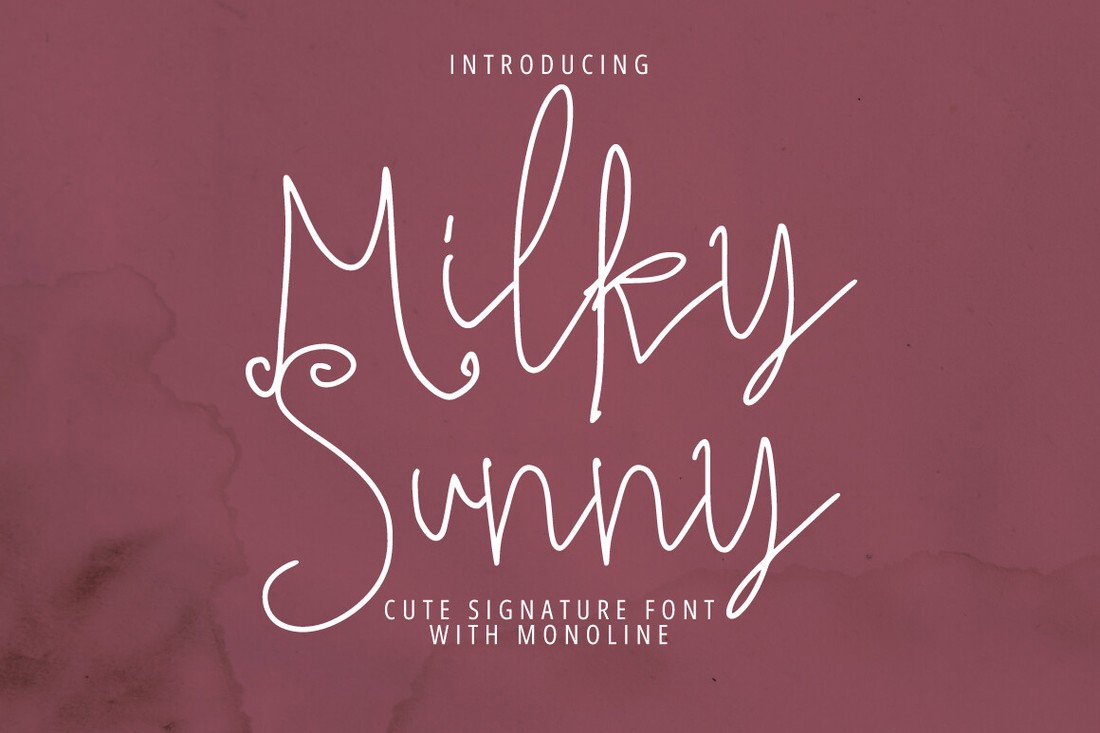 Font Milky Sunny Signature