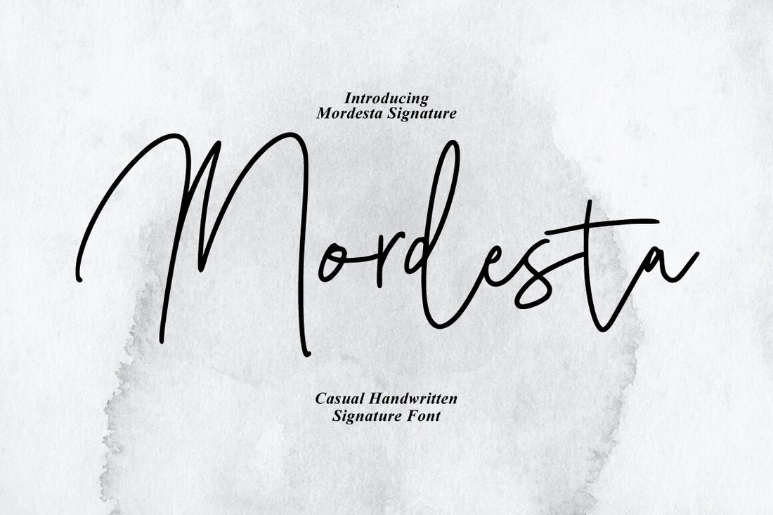 Font Mordesta Signature