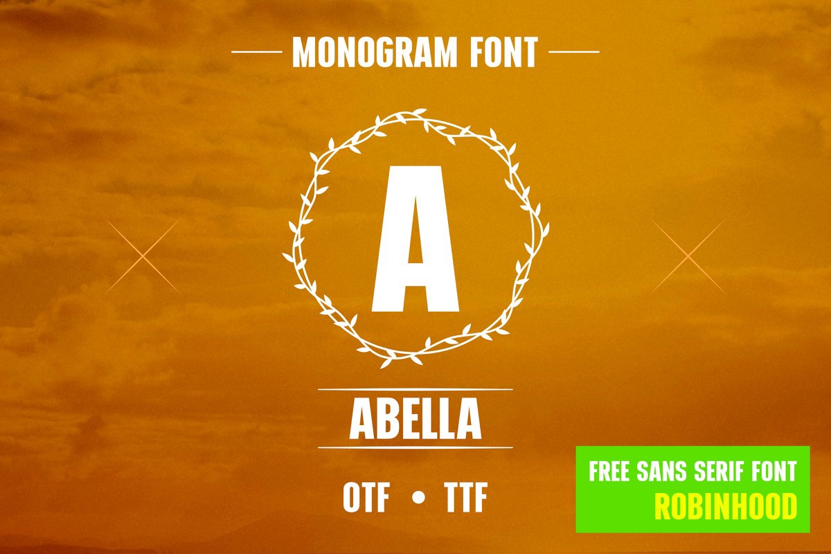 Font Wreath Monogram