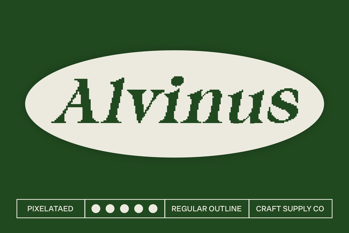 Font Alvinus Pixel