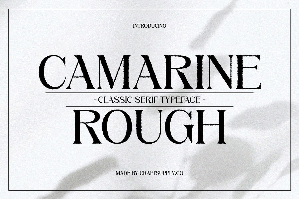Font Camarine Rough