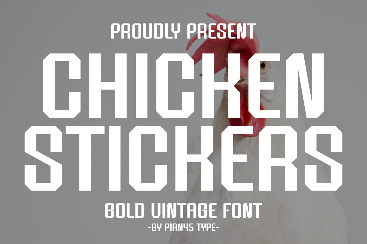Font Chicken Stickers