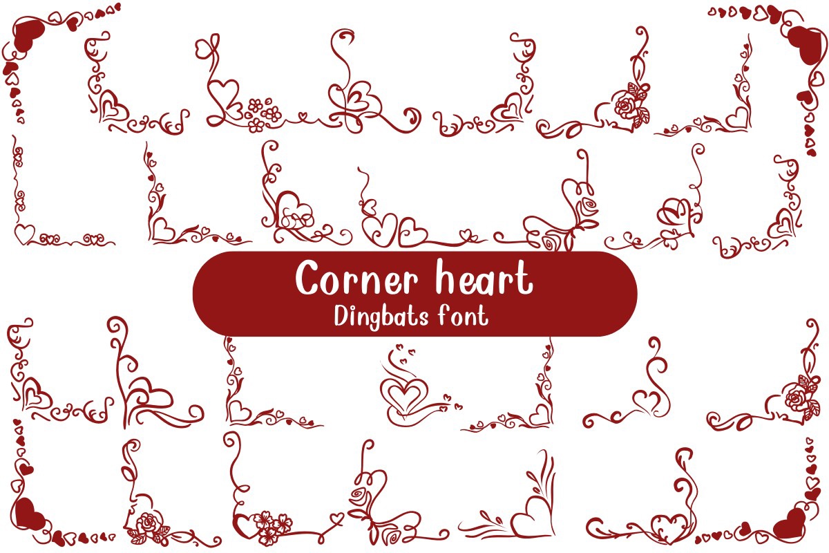 Font Corner Heart