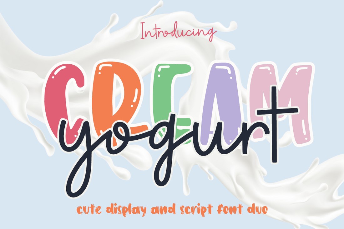 Font Cream Yogurt