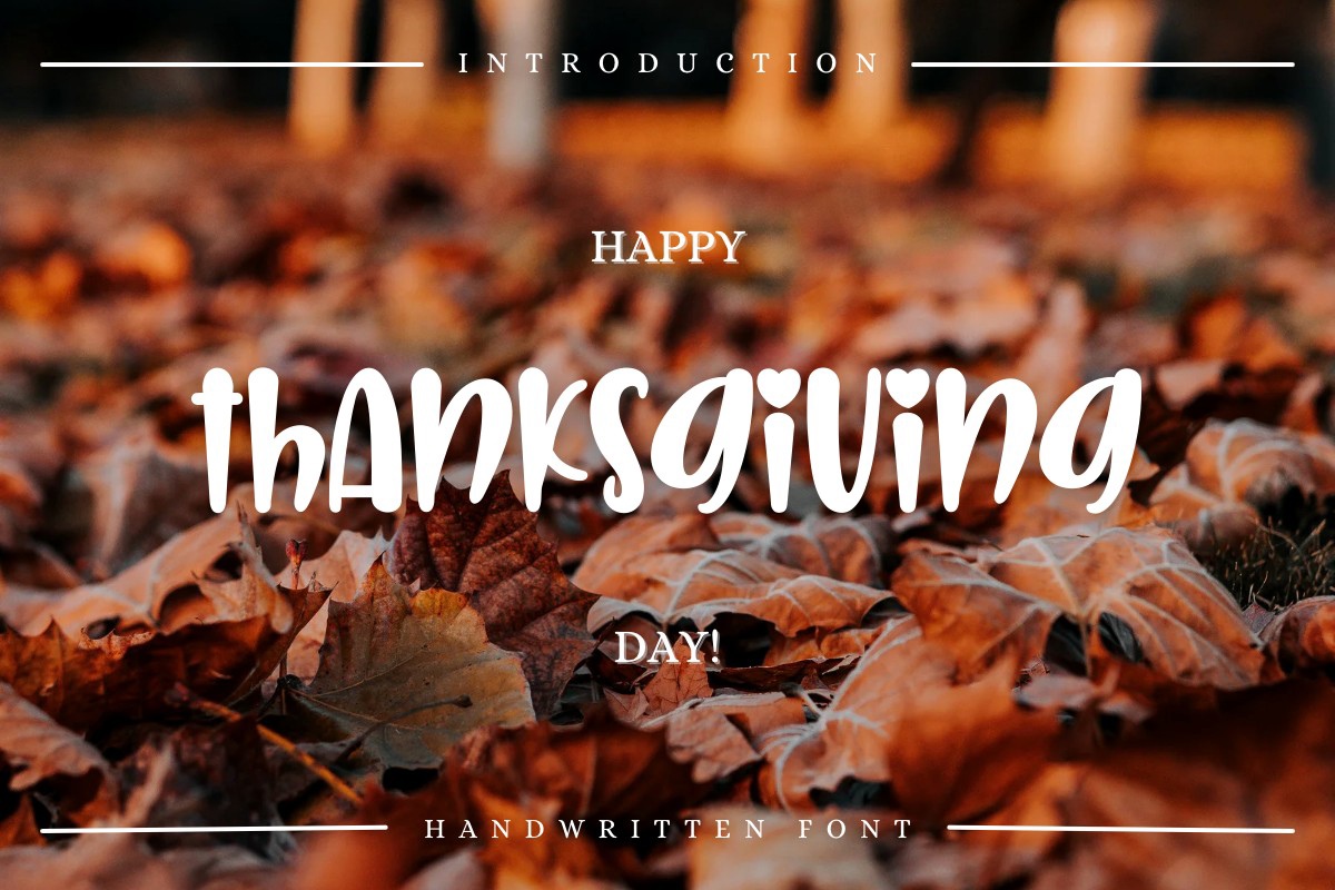 Font Happy Thanksgiving Day