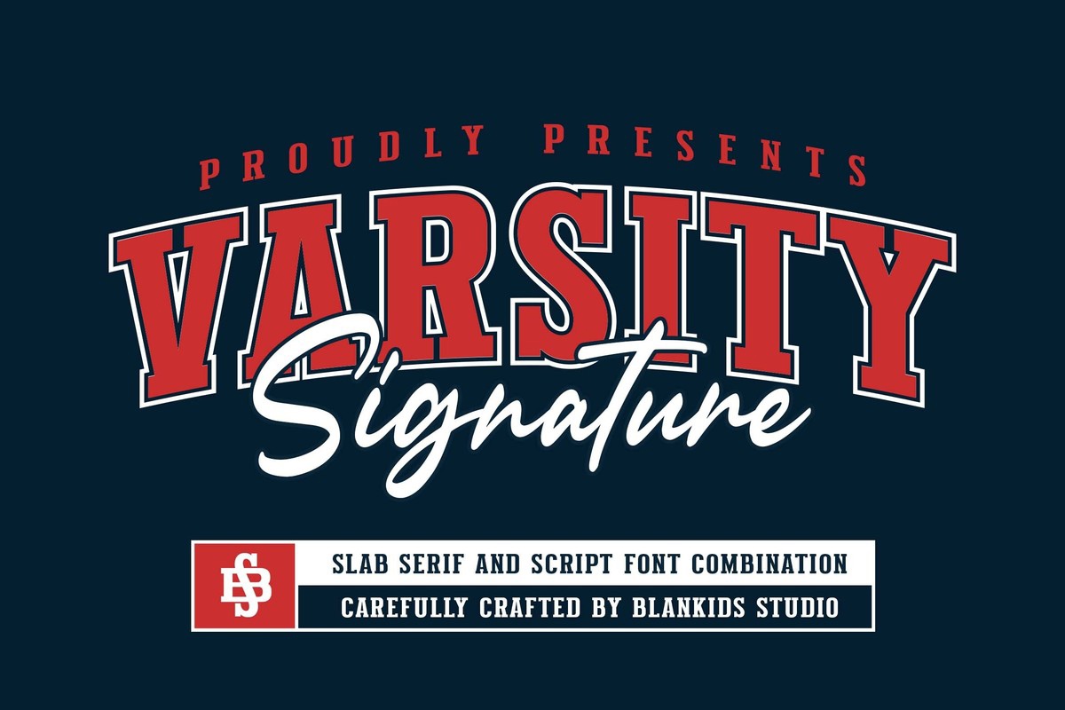 Font Varsity Signature