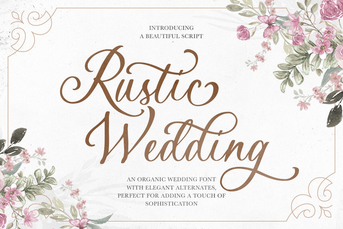 Font Rustic Wedding