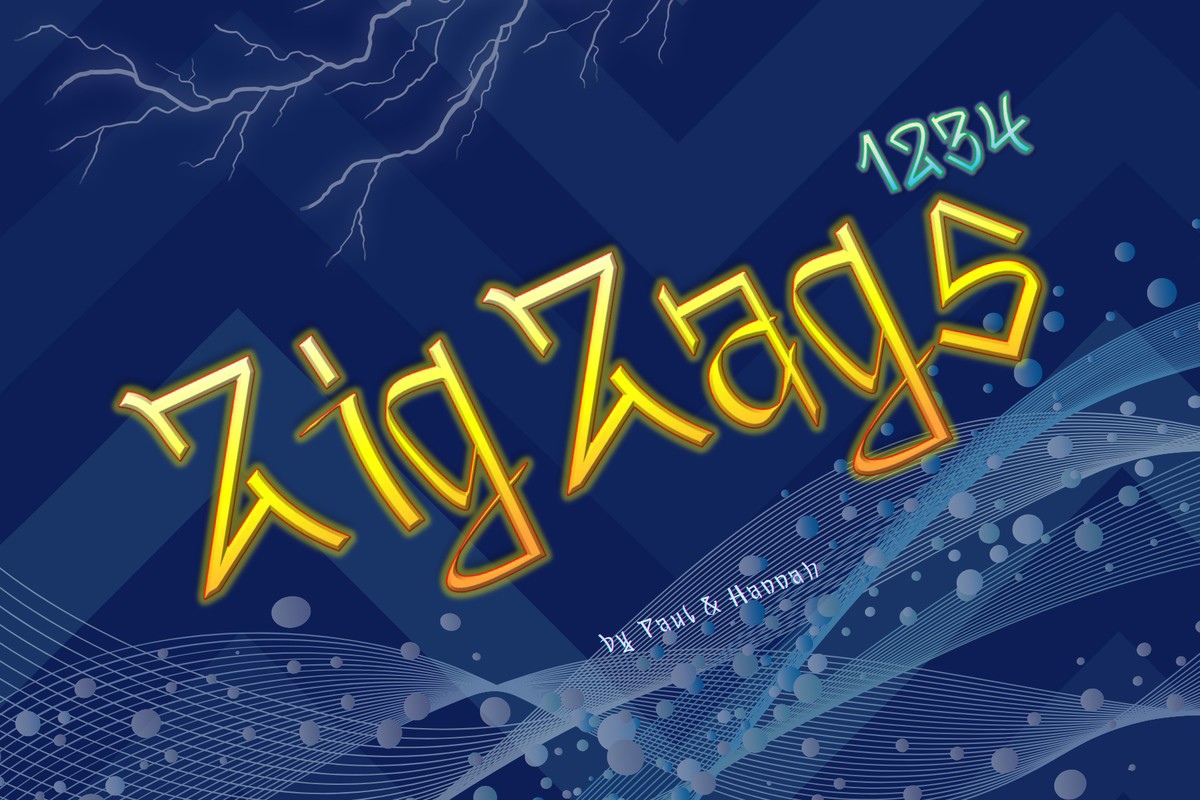 Font Zigzags 1234