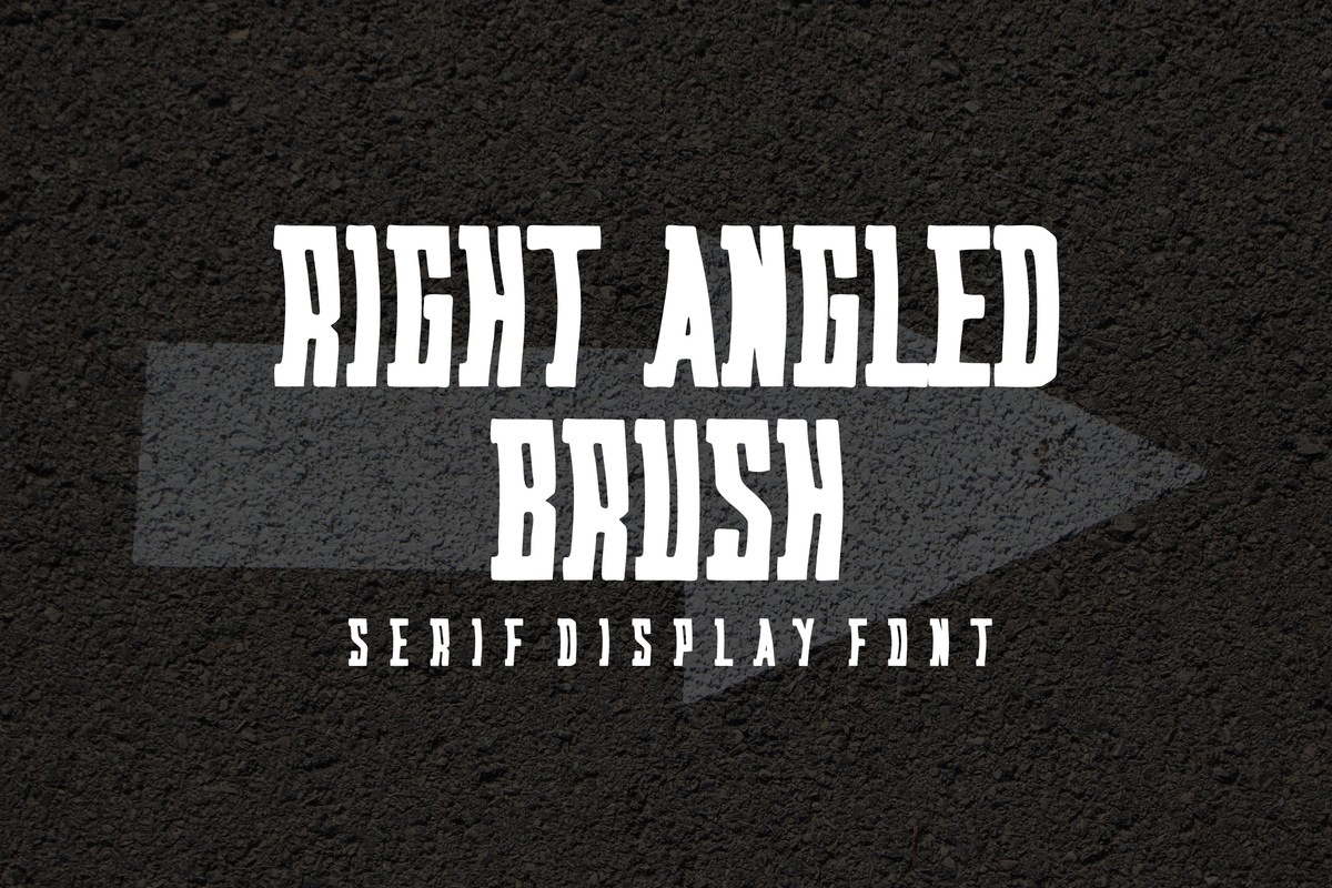Font Right Angled Brush