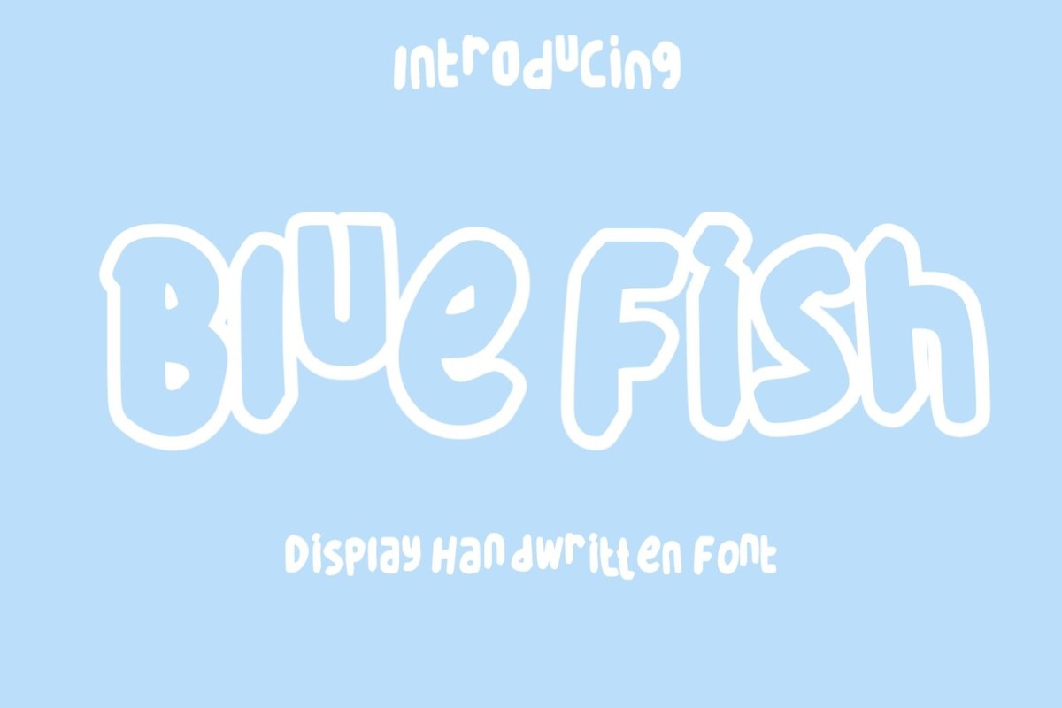 Font Blue Fish