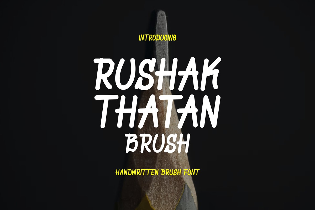 Font Rushak Thatan Brush