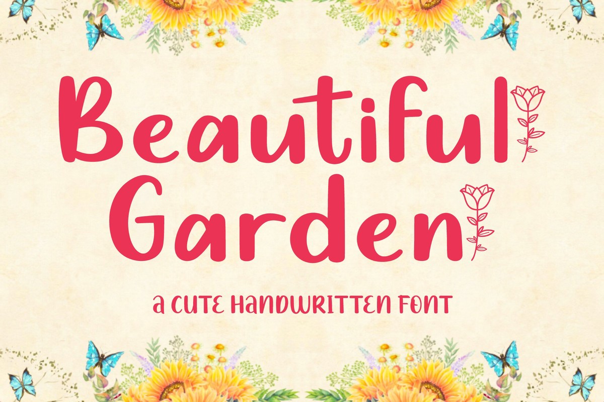 Font Beautiful Garden