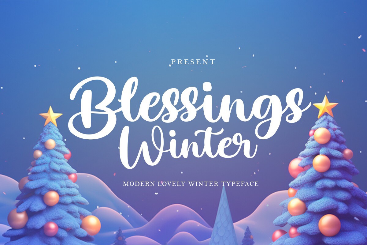 Font Blessings Winter